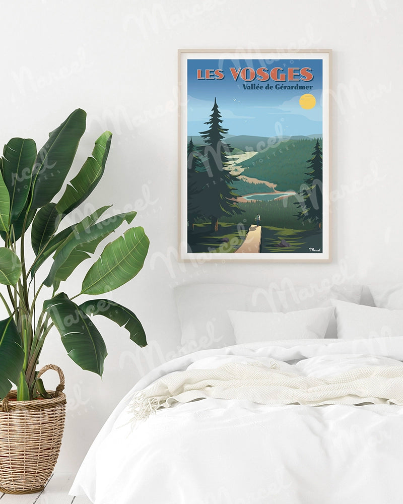 Affiche LES VOSGES "Vallée de Gérardmer"