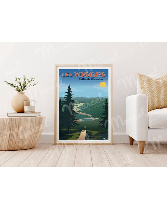Affiche LES VOSGES "Vallée de Gérardmer"