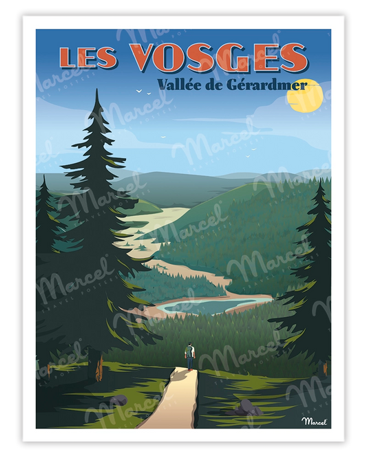 Affiche LES VOSGES "Vallée de Gérardmer"