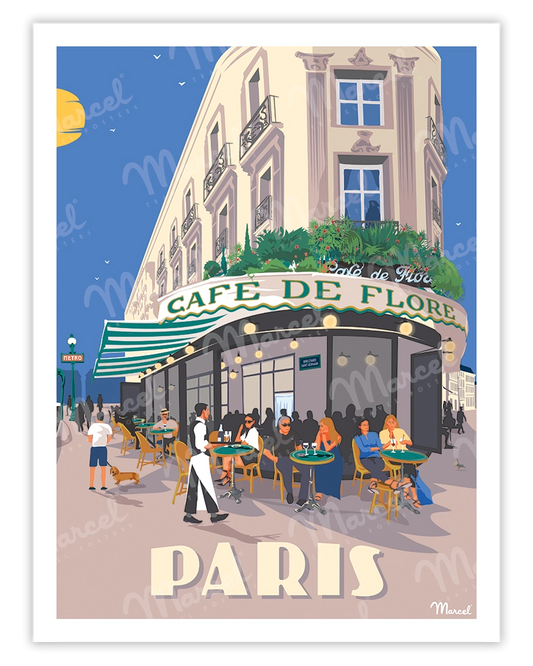 PARIS poster "Boulevard Saint-Germain"