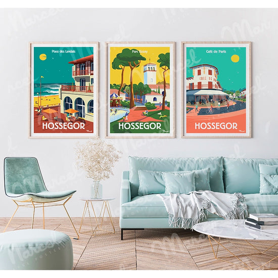 Affiche HOSSEGOR "Café de PARIS"