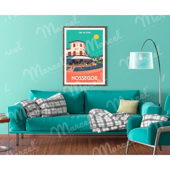 Affiche HOSSEGOR "Café de PARIS"