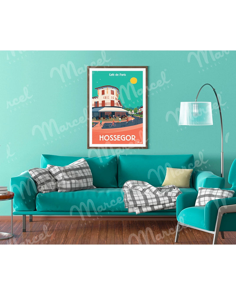 Affiche HOSSEGOR "Café de PARIS"