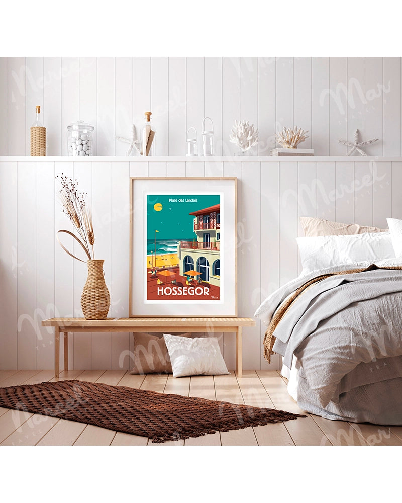 Affiche HOSSEGOR "Place des Landais"