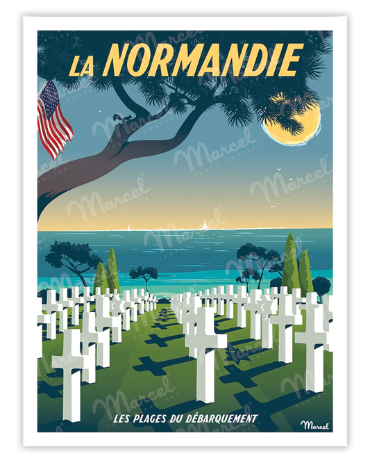 Affiche NORMANDIE "Plage du Débarquement"