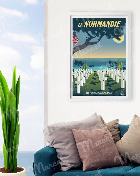 Affiche NORMANDIE "Plage du Débarquement"