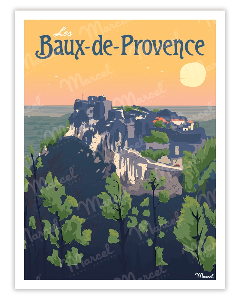 thumbnail image 2 of Vintage France Travel Poster - Baux De Provence, 12x18 Inch Reproduction 2 of 5