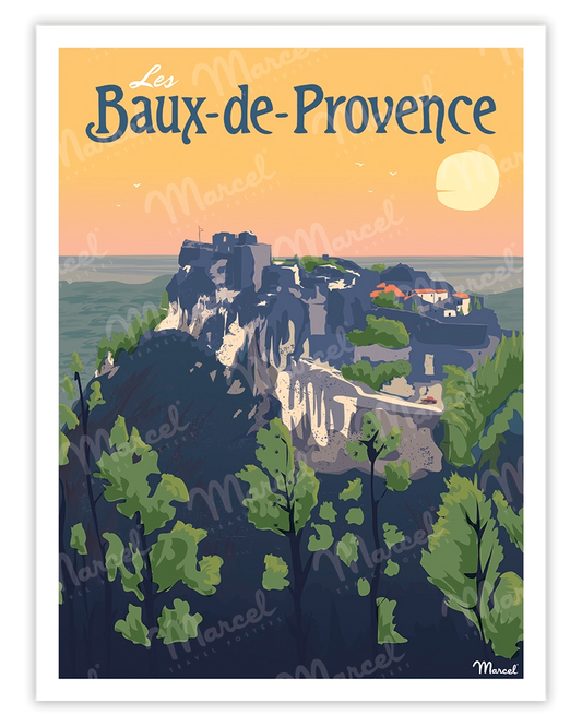 Affiche LES BAUX-DE-PROVENCE "Le château"