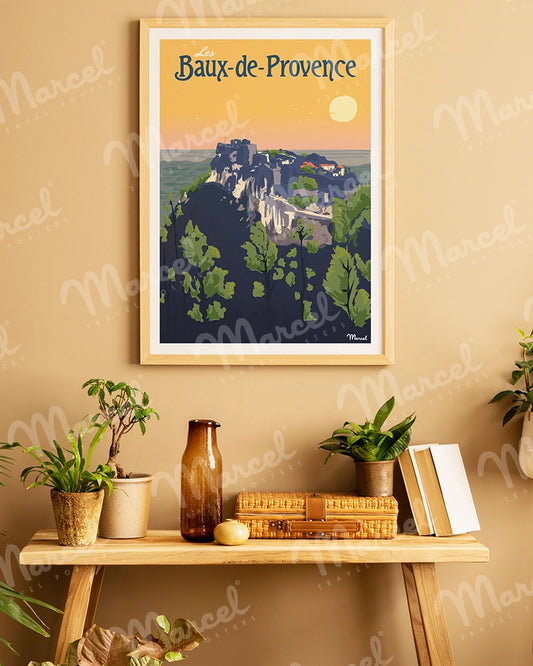 Affiche LES BAUX-DE-PROVENCE "Le château"