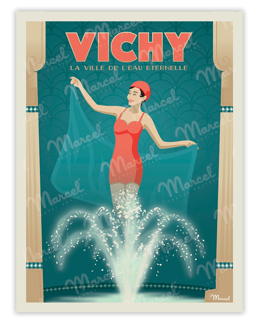 Affiche VICHY "l'eau éternelle"