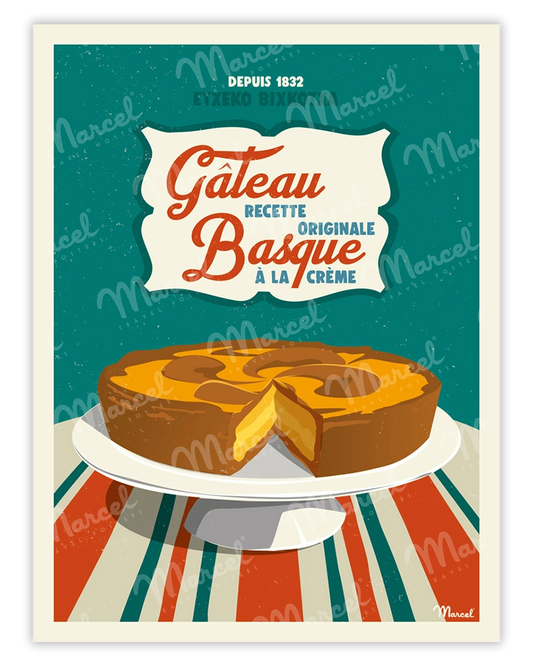 Affiche "Gâteau Basque"