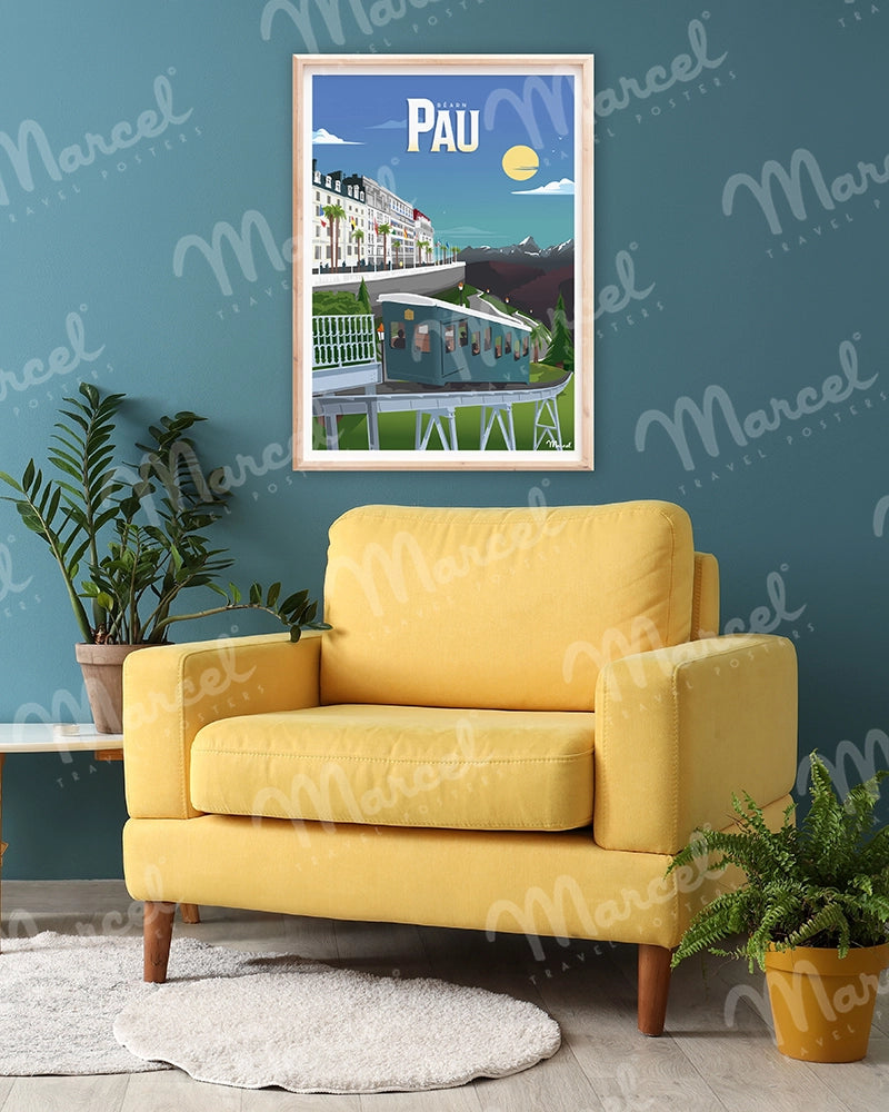 Affiche PAU "le Funiculaire"