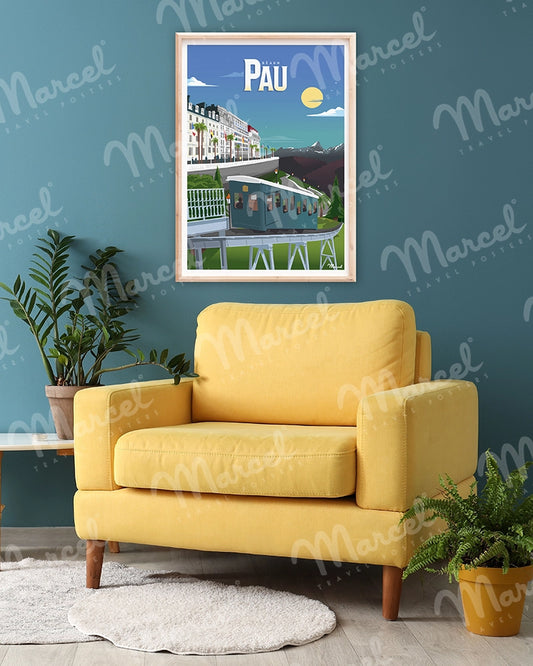 Affiche PAU "le Funiculaire"