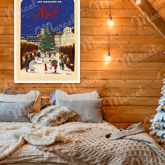 Affiche "Les marchés de Noël"