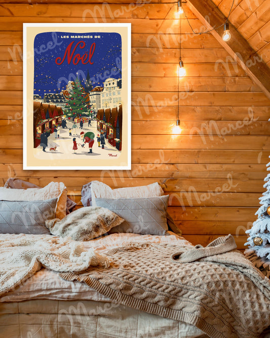 Affiche "Les marchés de Noël"