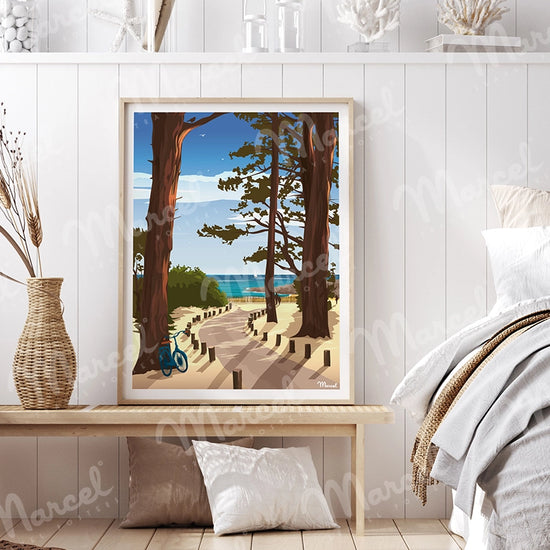 Affiche "Chemin vers la plage"