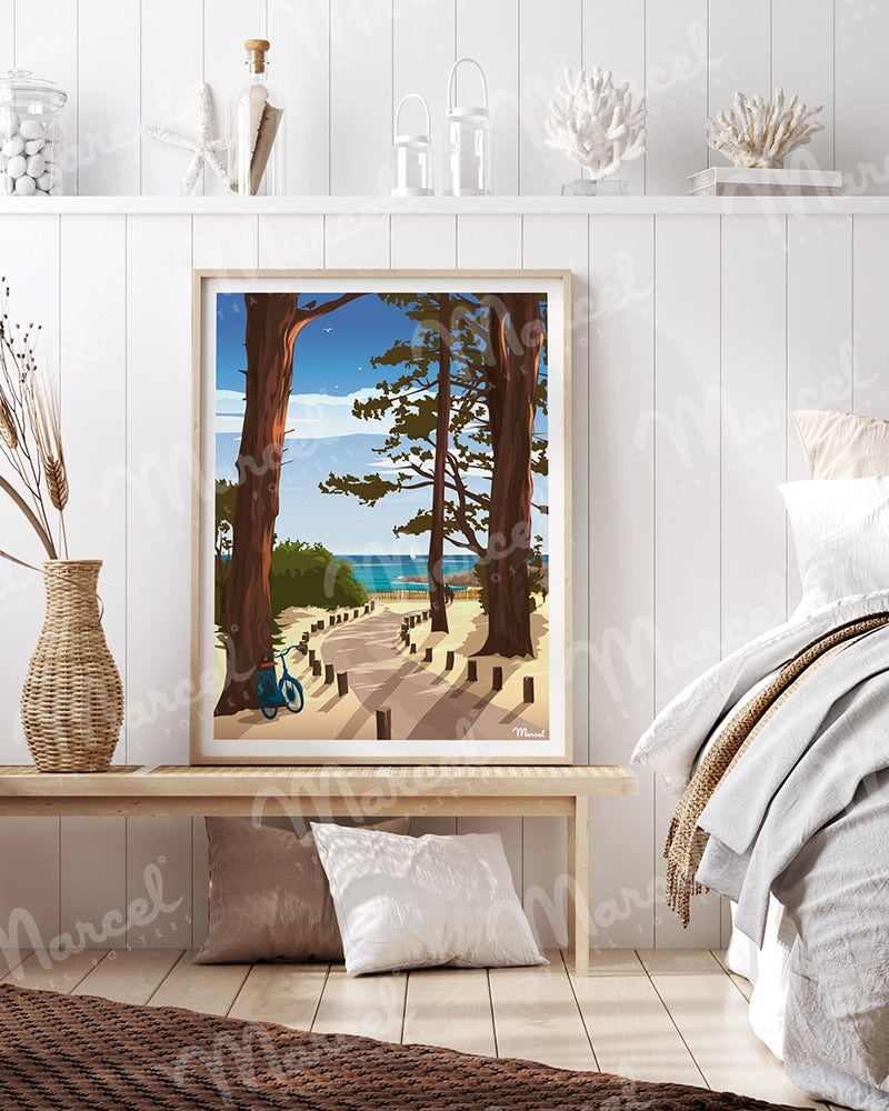 Affiche "Chemin vers la plage"