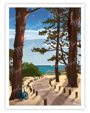 Affiche "Chemin vers la plage"