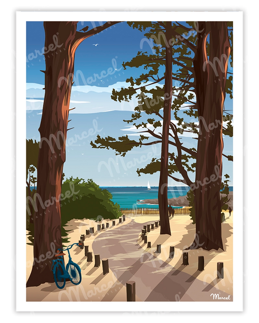 Affiche "Chemin vers la plage"