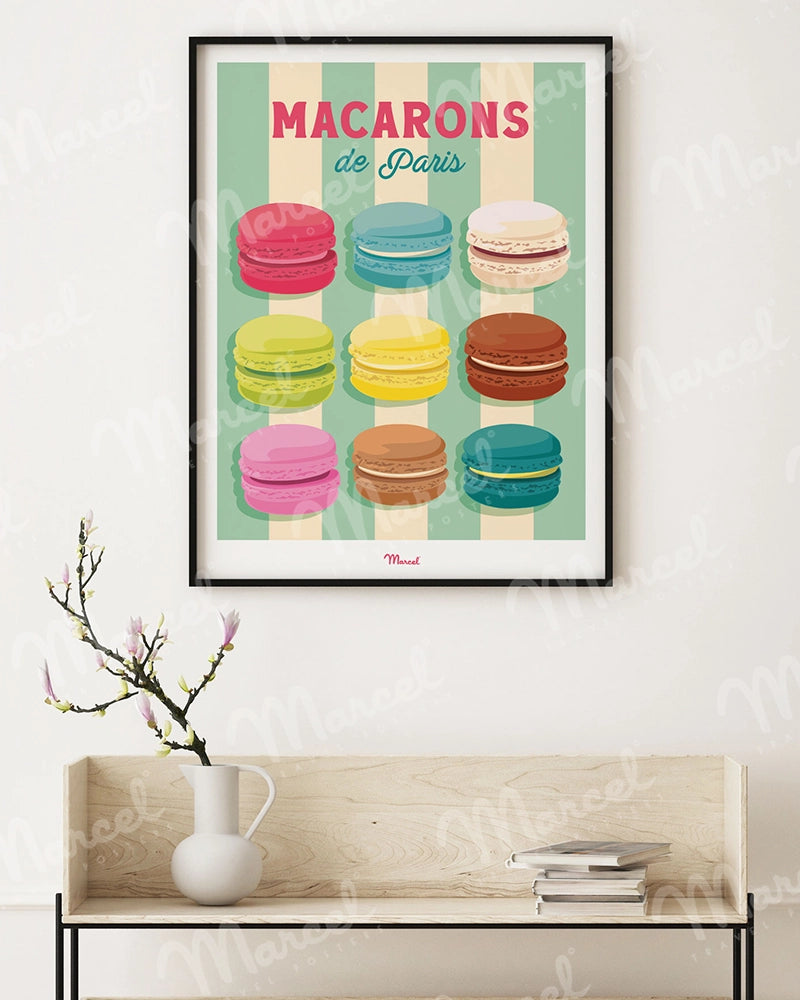 Affiche Travel Color PARIS "Macarons de Paris"