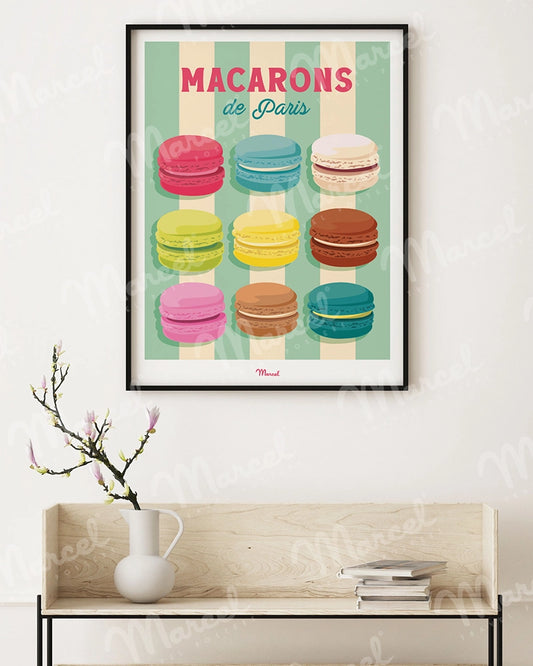 Affiche Travel Color PARIS "Macarons de Paris"