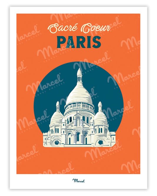 Affiche Travel Color PARIS "Sacré-Coeur"