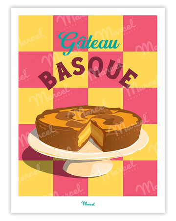 Affiche Travel Color "Gateau basque"