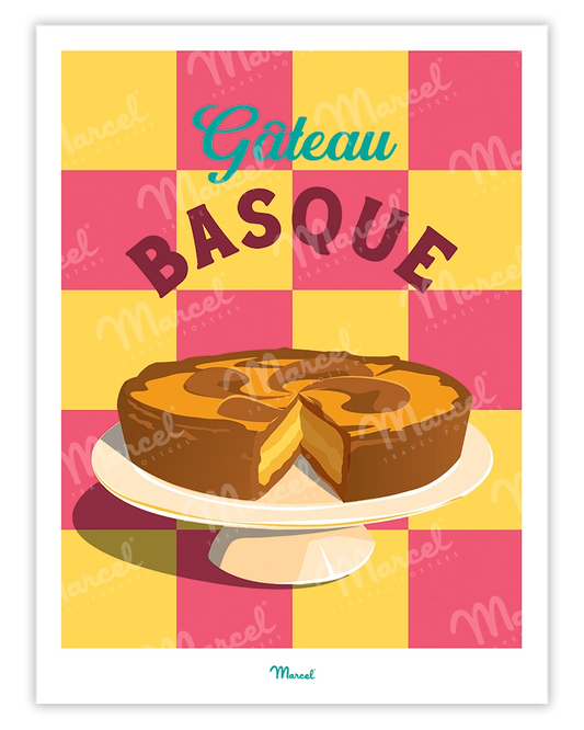 Affiche Travel Color "Gateau basque"