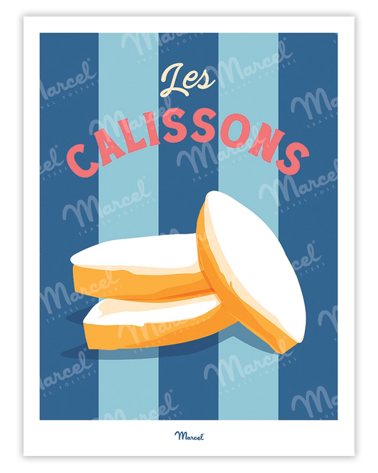 Affiche Travel Color PROVENCE "Calissons"
