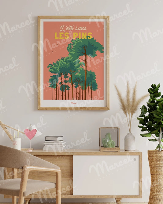 Affiche Travel Color "L'été sous les pins"