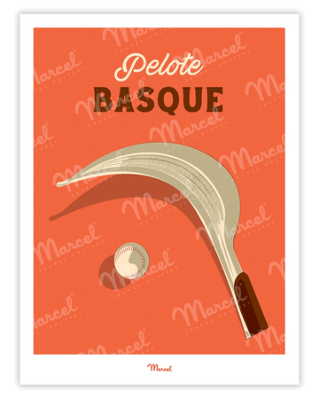 Affiche Travel Color "Pelote Basque"