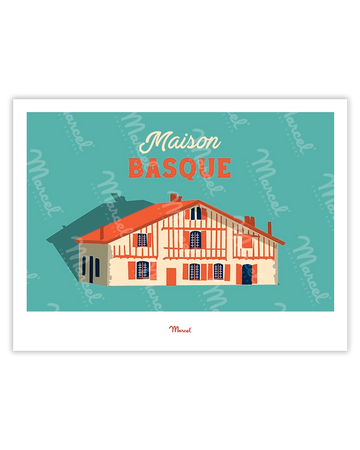 Affiche Travel Color "Maison basque"