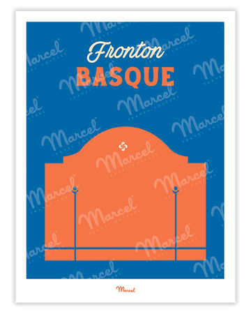 Affiche Travel Color "Fronton Basque"