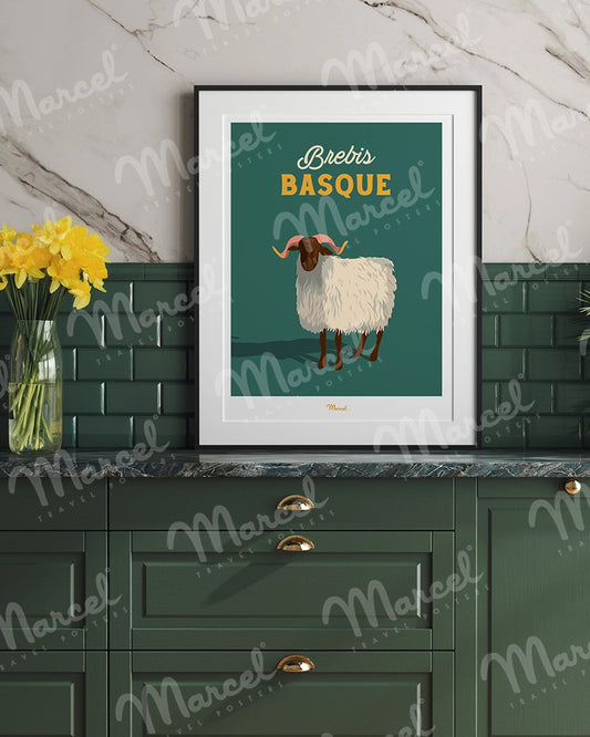 Affiche Travel Color "Brebis Basque"