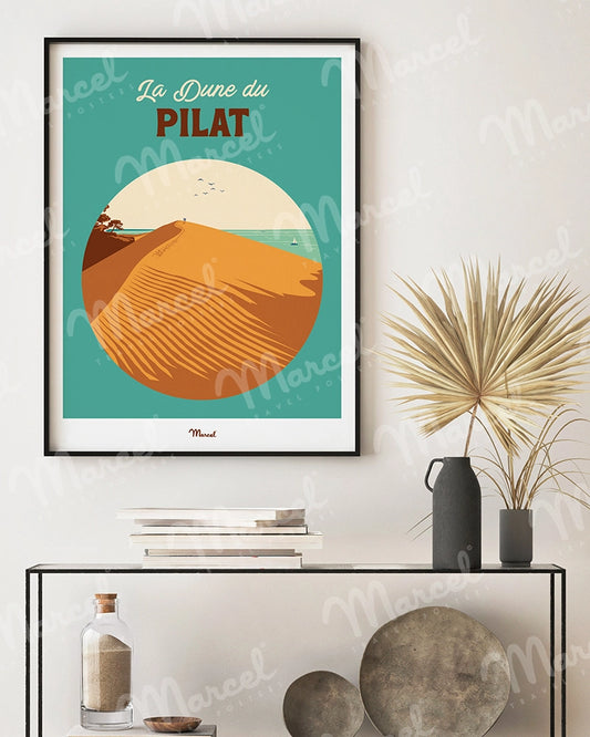 Affiche Travel Color ARCACHON "La Dune du Pilat"