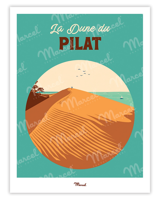 Affiche Travel Color ARCACHON "La Dune du Pilat"