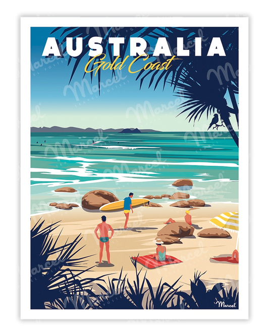 Affiche AUSTRALIE "Gold Coast"
