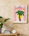 Affiche Travel Color CÔTE D'AZUR "Palmier"