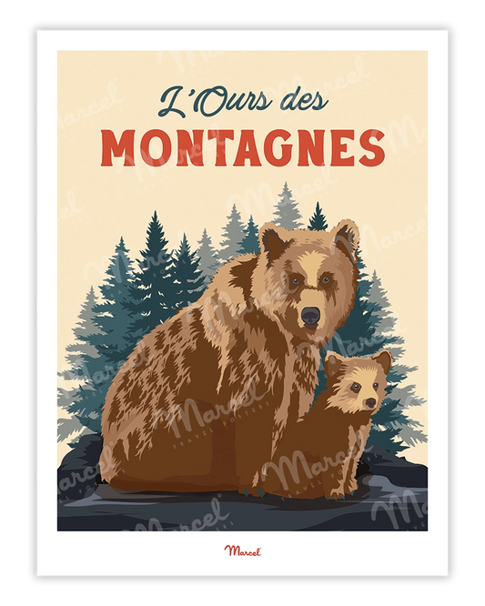 Affiche Travel Color "L'ours des montagnes"