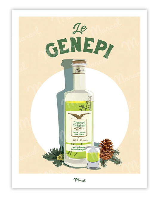 Affiche Travel Color "Le Genepi des montagnes"