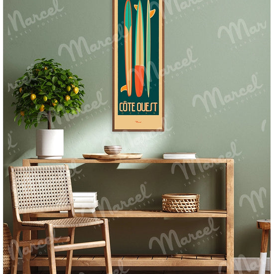Affiche CÔTE OUEST "Longboard"