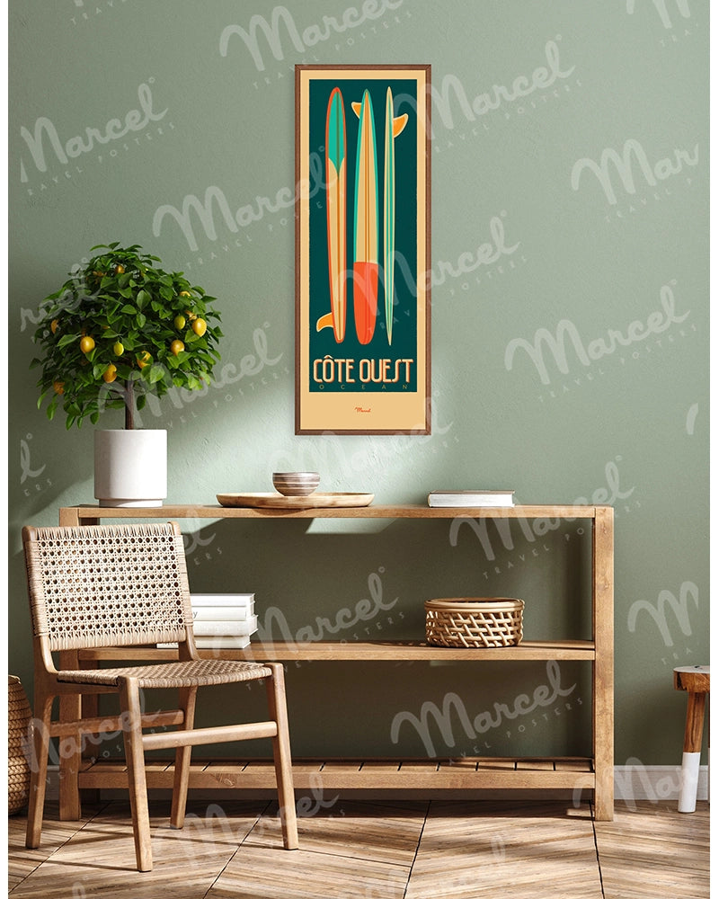 Affiche CÔTE OUEST "Longboard"