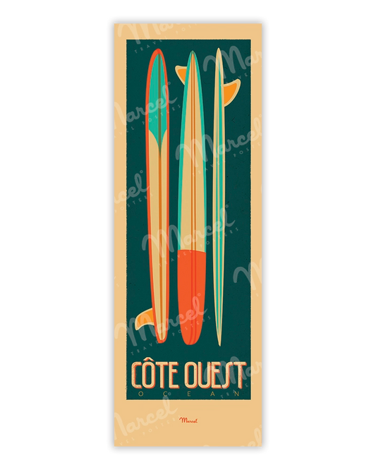 Affiche CÔTE OUEST "Longboard"