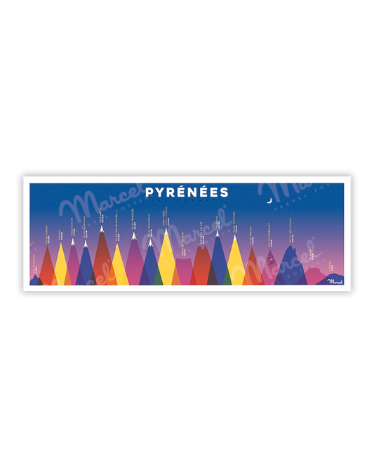 Poster THE PYRENEES "The Summits"