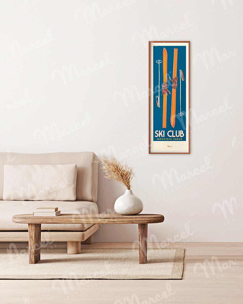 Affiche SKI CLUB "Mountain Lodge"