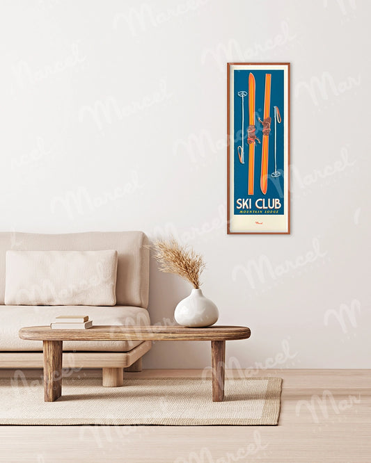 Affiche SKI CLUB "Mountain Lodge"