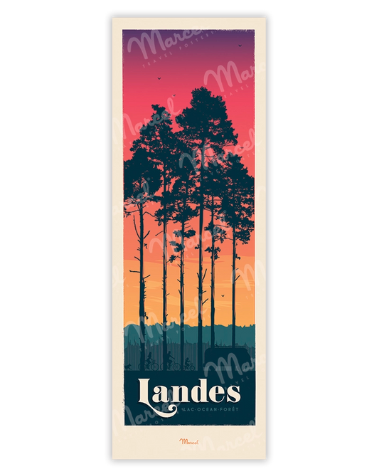 Affiche LANDES "Les Pins"