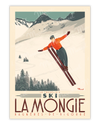 Affiche LA MONGIE "Tremplin à ski"