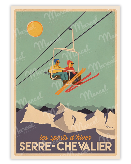 SERRE CHEVALIER "Chairlift" poster