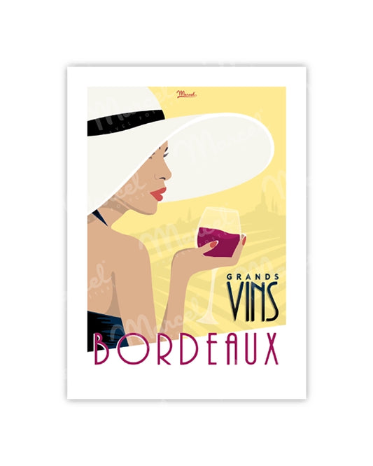 Postcard "Great Wines of BORDEAUX"